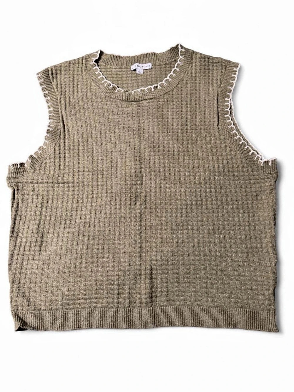 And Now This Green Knit Sweater Vest